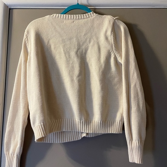Lauren Conrad ruffled cream sweater - Picture 2 of 4